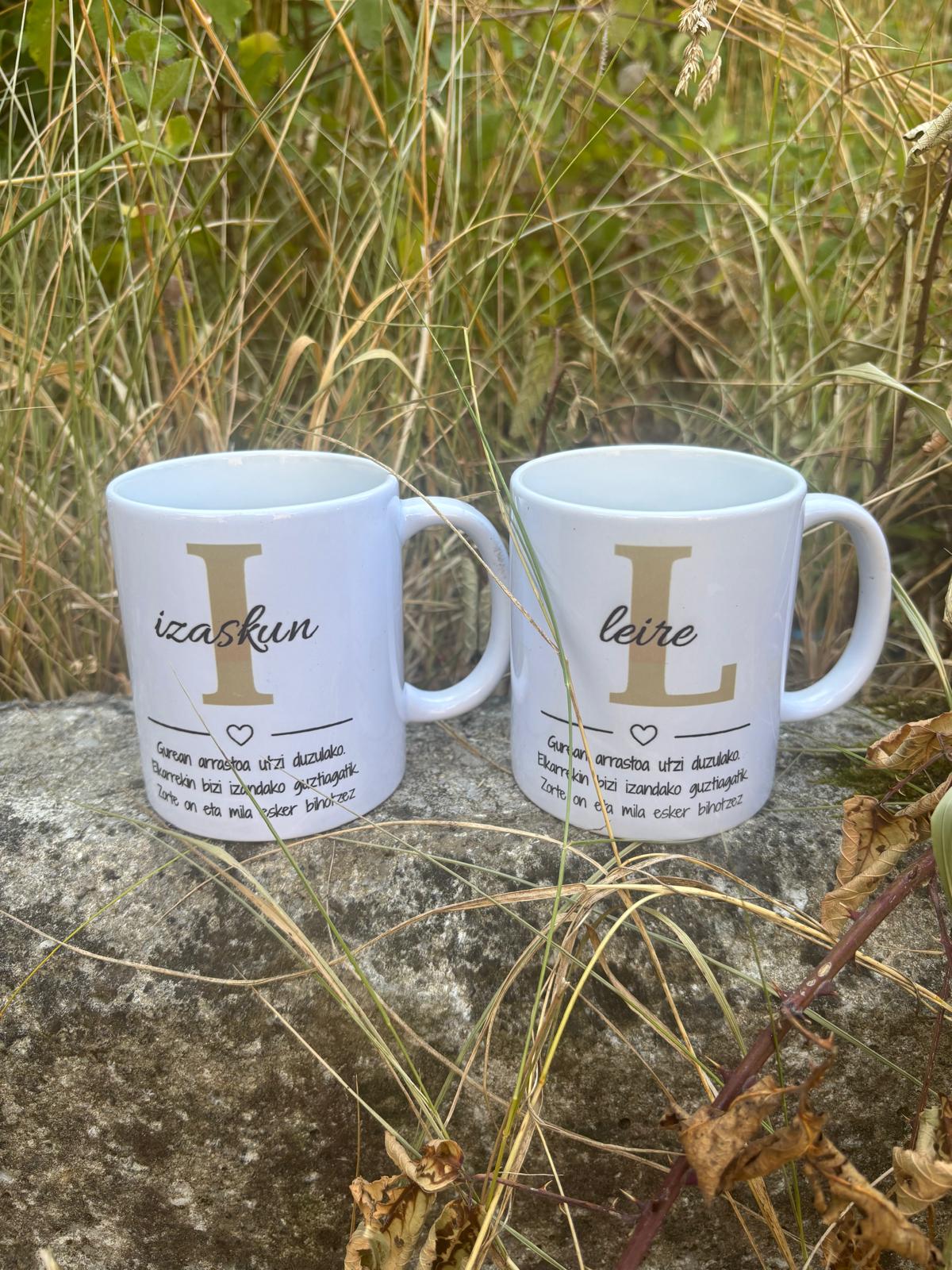 Tazas personalizadas mediante impresión